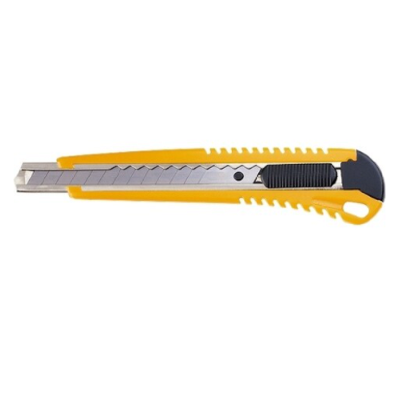 Knife, 9 mm, retractable blade, metal guide