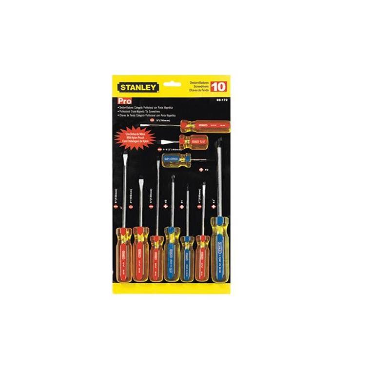 10 PIECES SET SCREWDRIVERS - PRO 10 PIECES SET SCREWDRIVERS - PRO