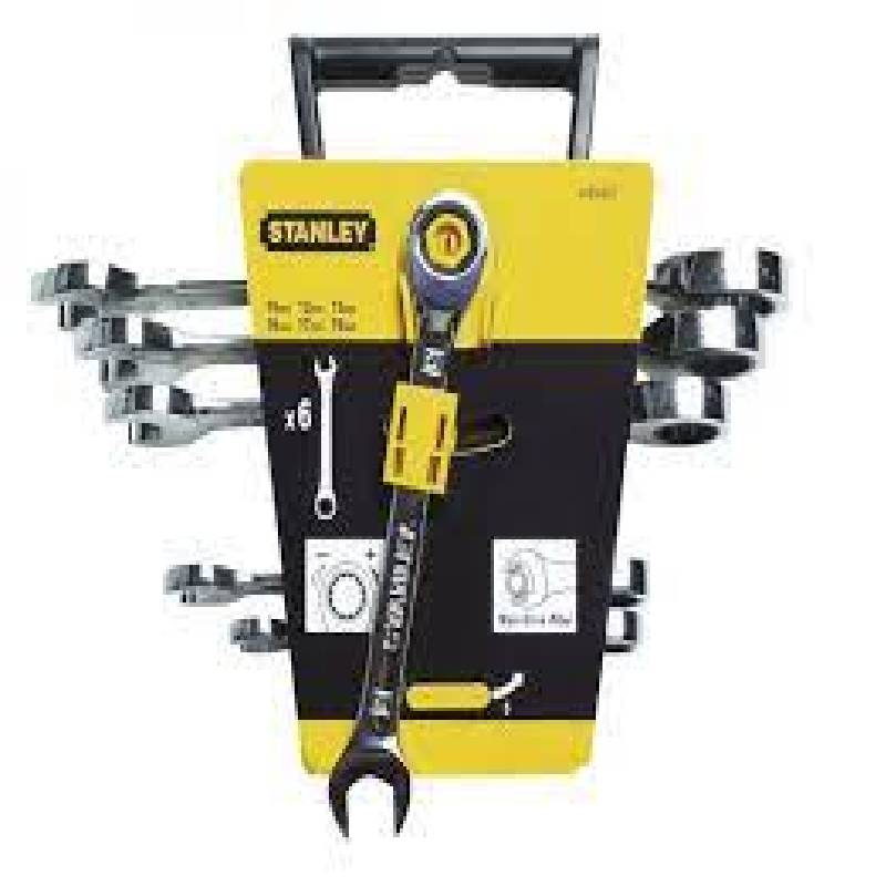 SET OF 6 MAXI DRIVE PLUS COMBINATION RATCHET SPANNERS