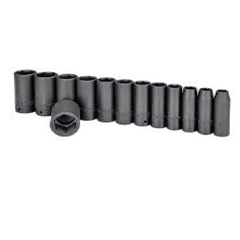 1/2" IMPACT DEEP SOCKET SET - 13 PIECES 1/2" IMPACT DEEP SOCKET SET - 13 PIECES