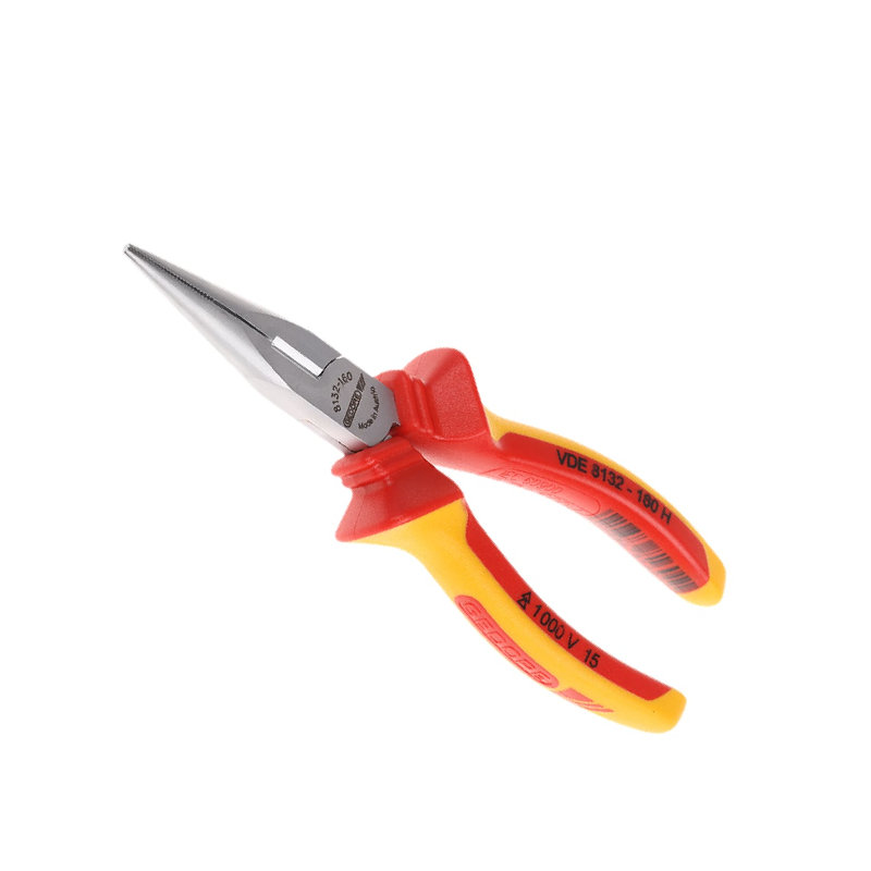 Classic long nose pliers plastic handles