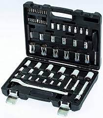 Tool Kit, 1/2 ", 3/8", 1/4 ", Plastic Case Denzel