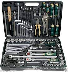 Tool kit, 1/2 3/8 1/4 plastic case Stels