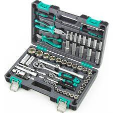 Tool Kit, 1/4 ", 3/8", 1/2 Cr-V, S2, Reinforced Case, Stels