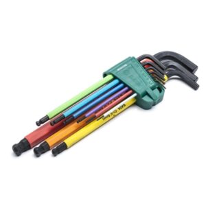 9 Pc. Ball Point Color Series Black Oxide Hex Key Set
