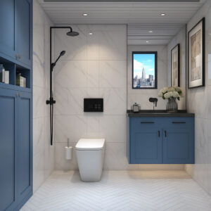 AZURE CALM MODERN MARBLE BATH