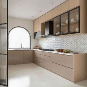 IVORY GLOW MODERN COMPACT KITCHEN
