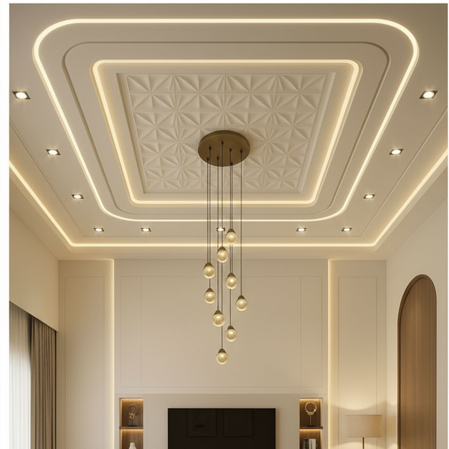 Luxury-Layered-False-Ceiling-Living-Room