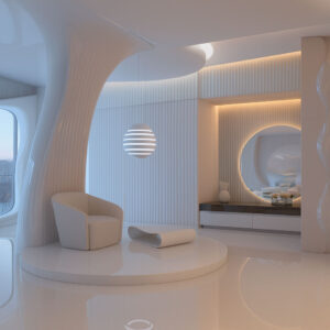 NEO FUTURISTIC LOUNGE DESIGN
