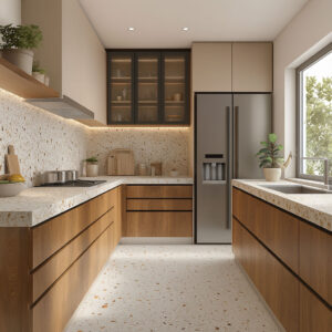 TERRAZZO CHARM WARM WOOD KITCHEN